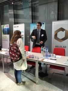 Arkaitz Carbajo, from Eurohelp Consulting, explaining the project during the exhibition