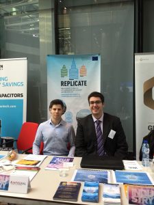 Daniel Lizarbe and Arkaitz Carbajo during the EU Industry Day exhibition